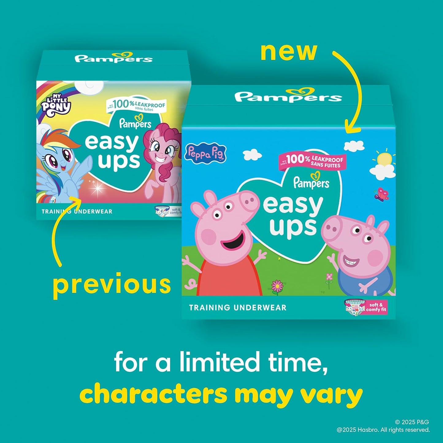 Pampers Training Pants - Easy Ups Girls & Boys - Size 2T-3T, 140 Count, Peppa Pig Potty Underwear (Packaging May Vary)