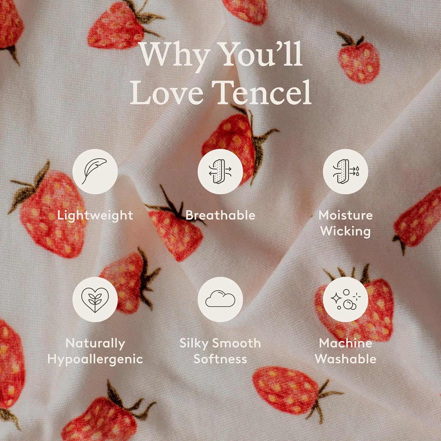 Baby Tula Stretchy Tencel™ Baby Wrap Carrier – Soft Newborn & Infant Wrap Sling, Ergonomic Hands-Free Baby Carrier, Breathable & Adjustable, Eco-Friendly for 8–25 lbs - Strawberry
