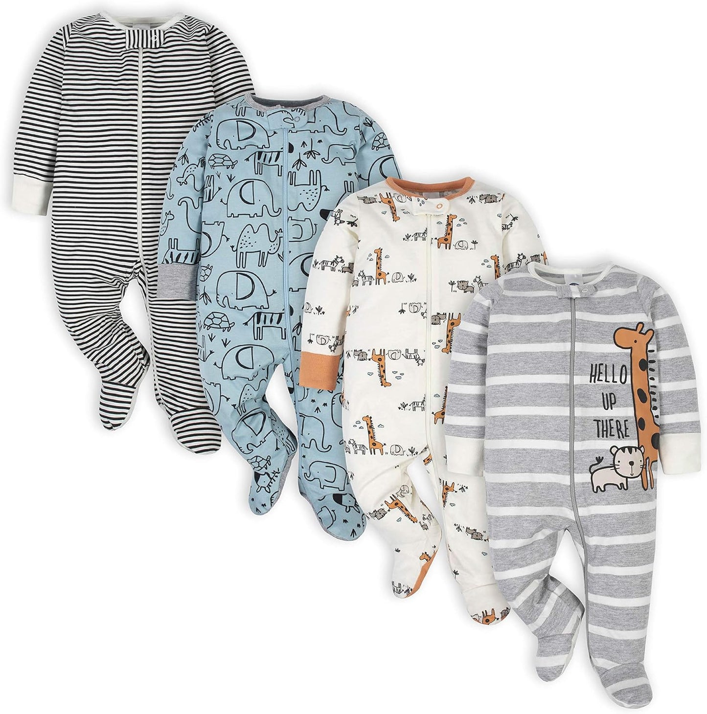 Gerber Baby Girls 4 Pack Sleep 'N Play Footie
