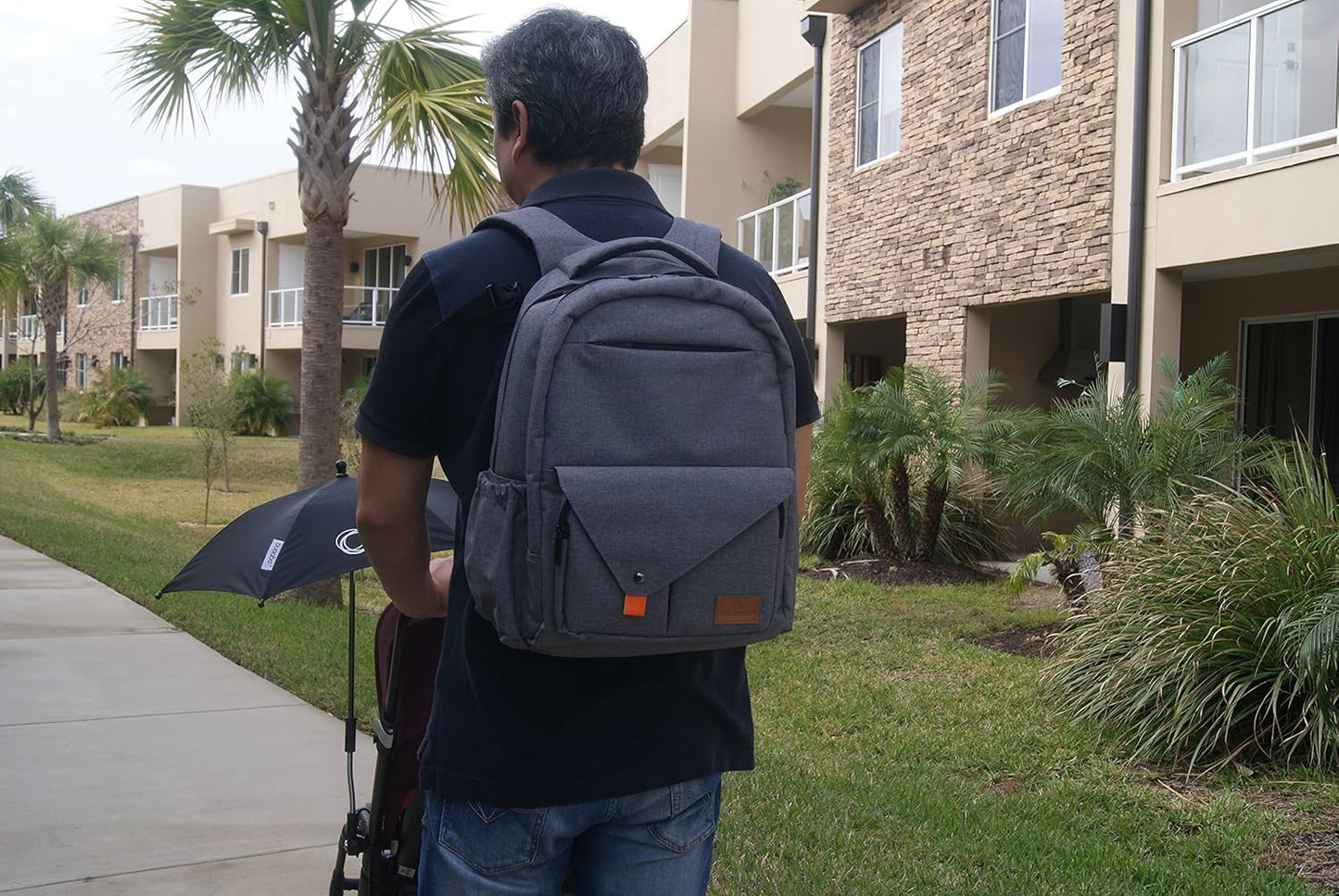 Primo Passi Baby Diaper Bag Travel Backpack with Insulated Pockets, Wipes Case, Changing Pad, and Stroller Straps (Pertutti)