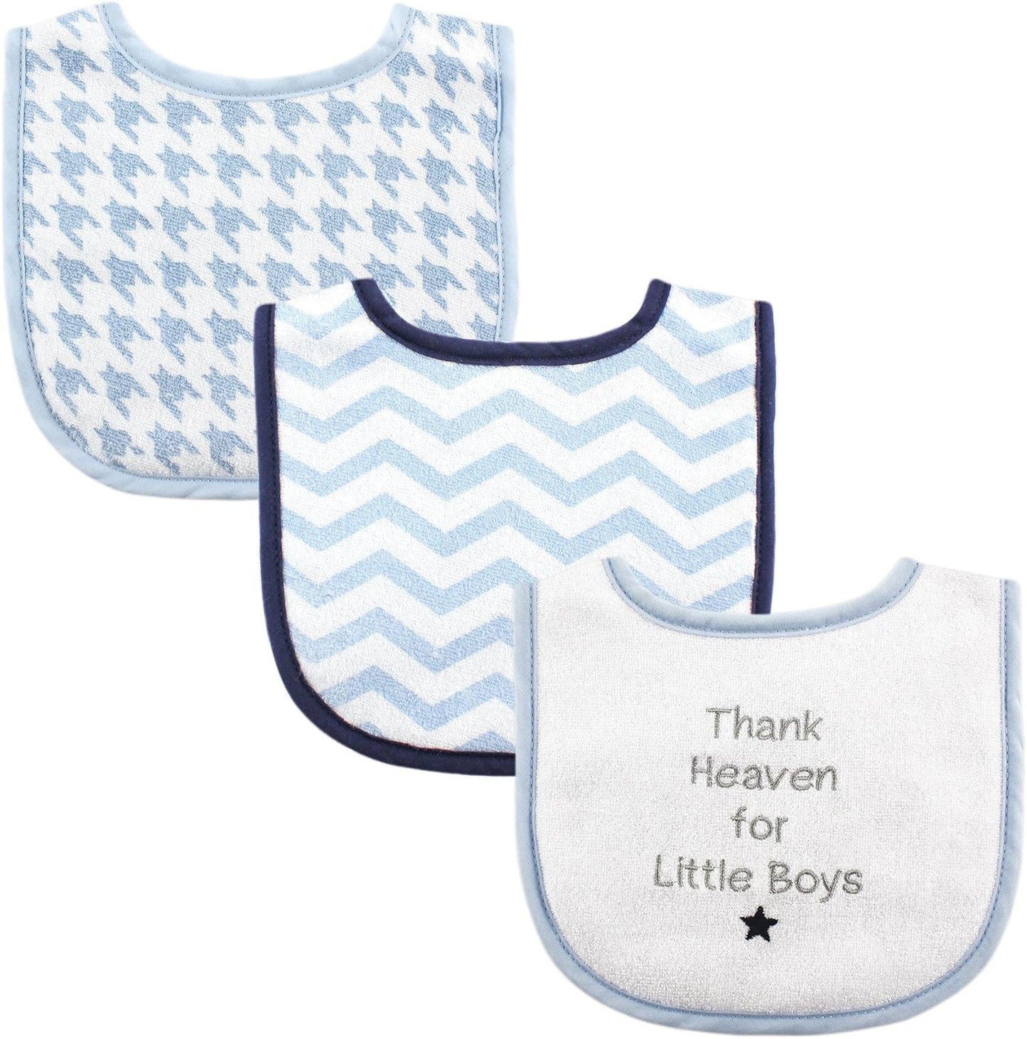 Luvable Friends Unisex Baby Cotton Terry Drooler Bibs with Fiber Filling