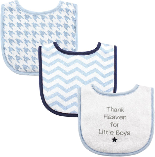 Luvable Friends Unisex Baby Cotton Terry Drooler Bibs with Fiber Filling