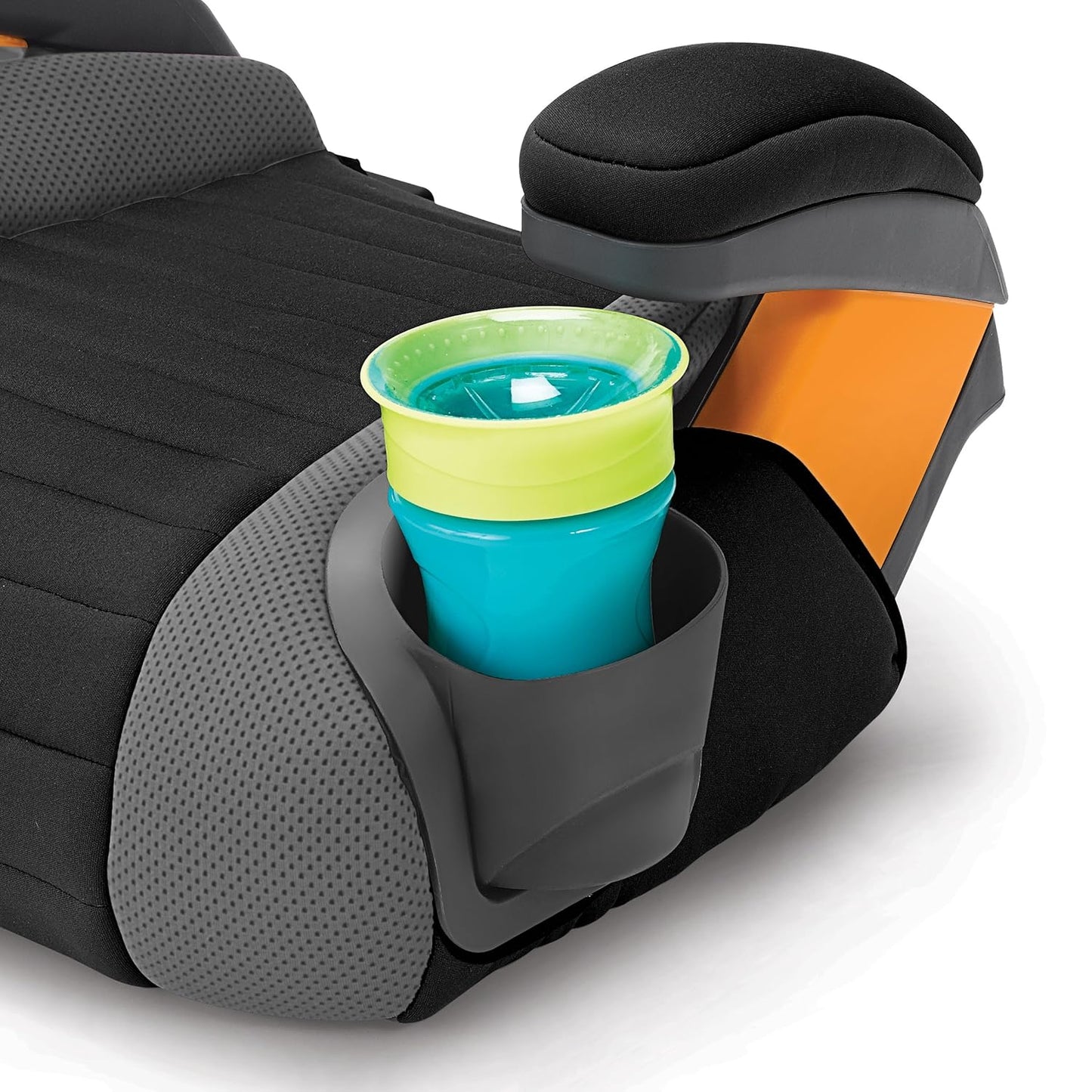 Chicco GoFit Backless Booster Car Seat Without Latch Attachment, Travel Booster Seat for Car, Portable Car Booster Seat for Children 40-110 lbs. | Shark/Black/Grey
