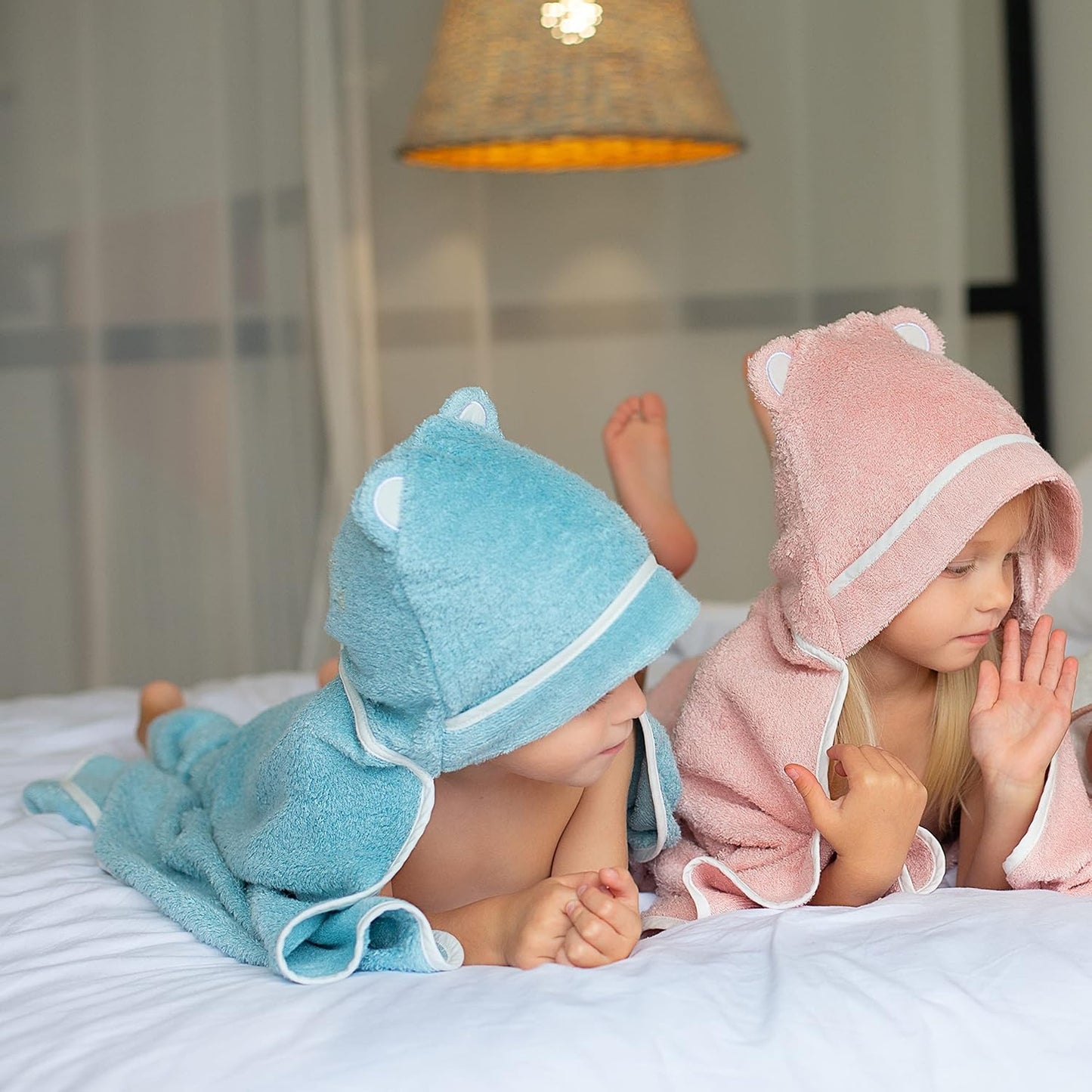Premium Toddler Towels with Hood - Extra Soft Rayon from Bamboo Toddler Bath Towel (Blue)