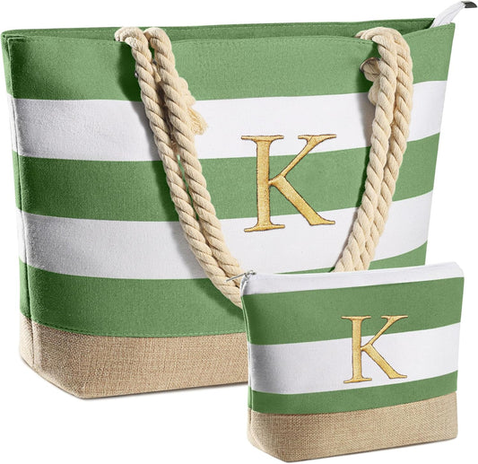 YOOLIFE Beach Bags for Women - Travel Canvas Beach Tote, Pool Waterproof Bag, Travel Essentials, Gifts for Women Birthday