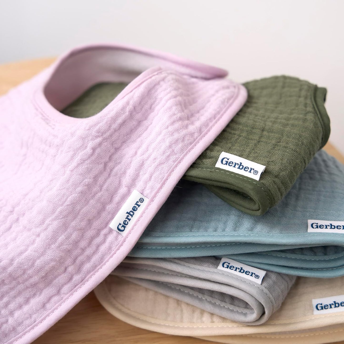 Gerber Unisex Baby Muslin 8 Pack Drooling Bibs