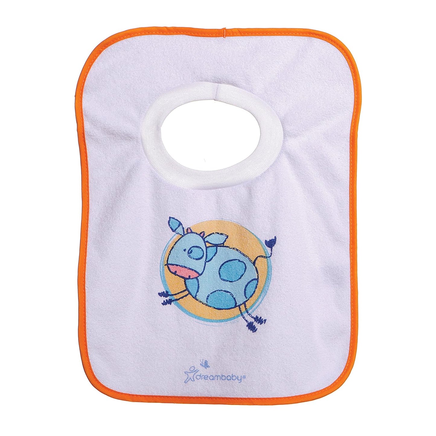 Dreambaby Terry Cloth Cotton Pullover Baby Bibs for Teething Feeding and Drooling - Super Absorbent & Extra Soft - Machine Washable - Farm Animals