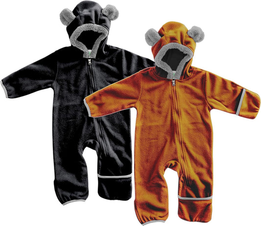 Cuddle Club Fleece Baby Bunting Bodysuit with Hood, Convertible Mittens & Booties, Car Seat Friendly, Soft & Warm, Easy Zip