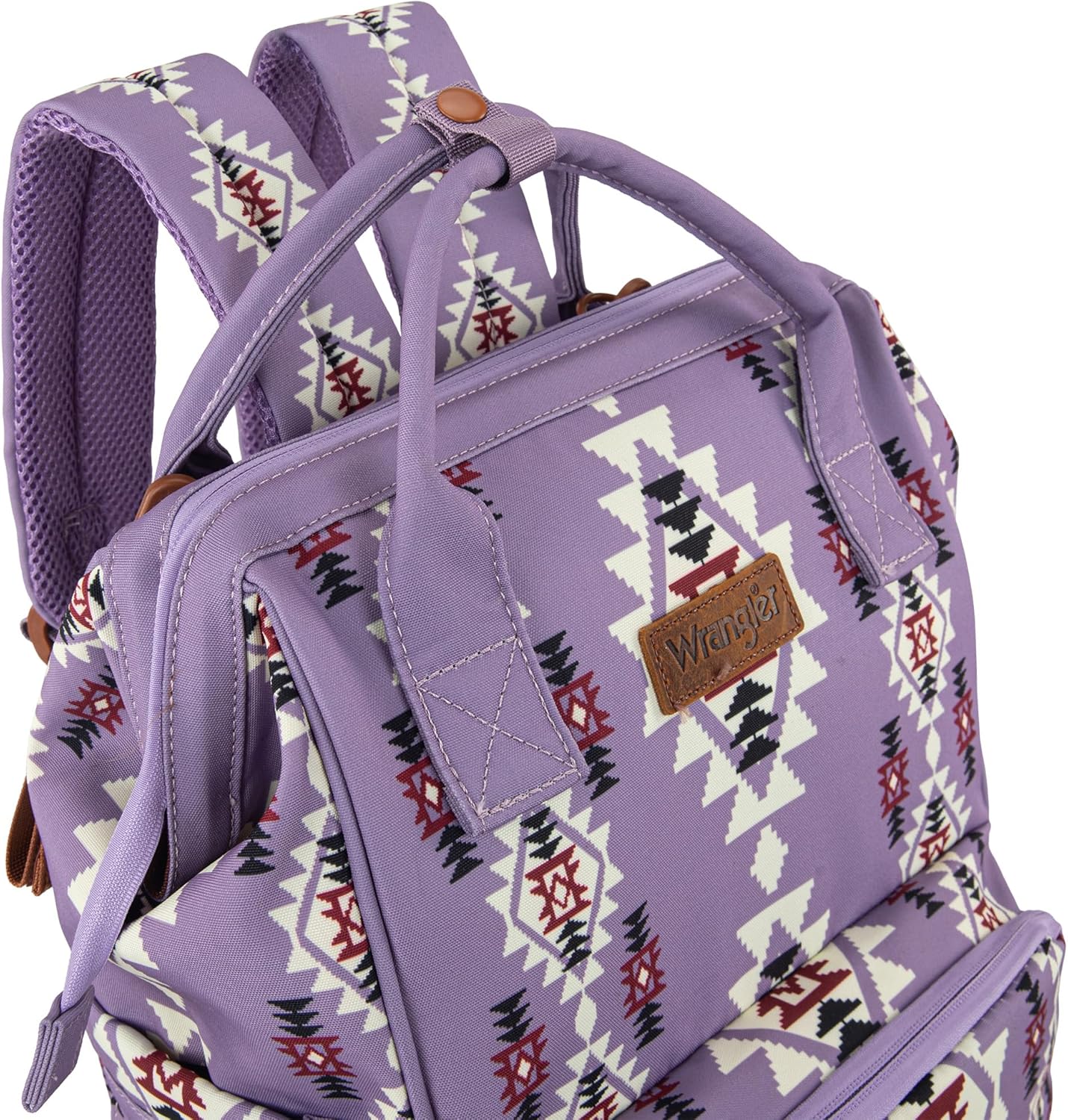 Montana West Wrangler Diaper Bag Backpack Aztec Travel Backpack Purses Western Multi-Function Baby Bags for Mom with Waterproof Insulated Pockets