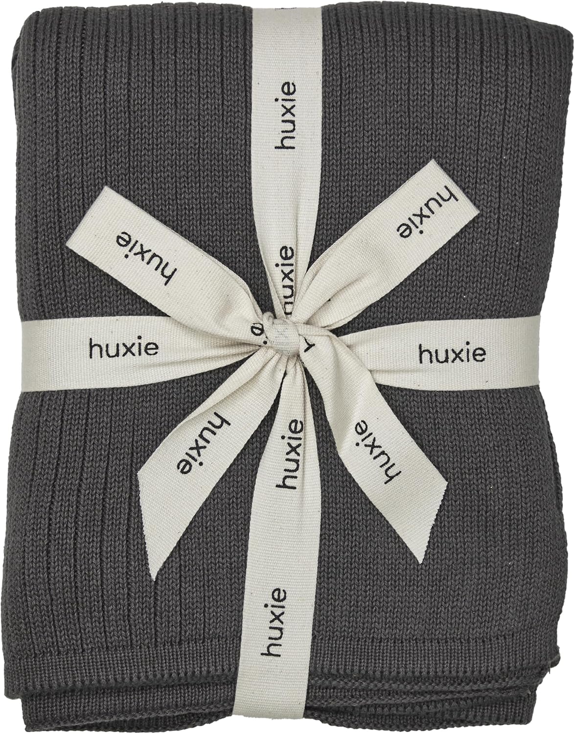 Knitted Organic Cotton Baby Blanket- Swaddle Blanket, 30" x 40" Soft Receiving Blanket for Newborn (Stone Grey)