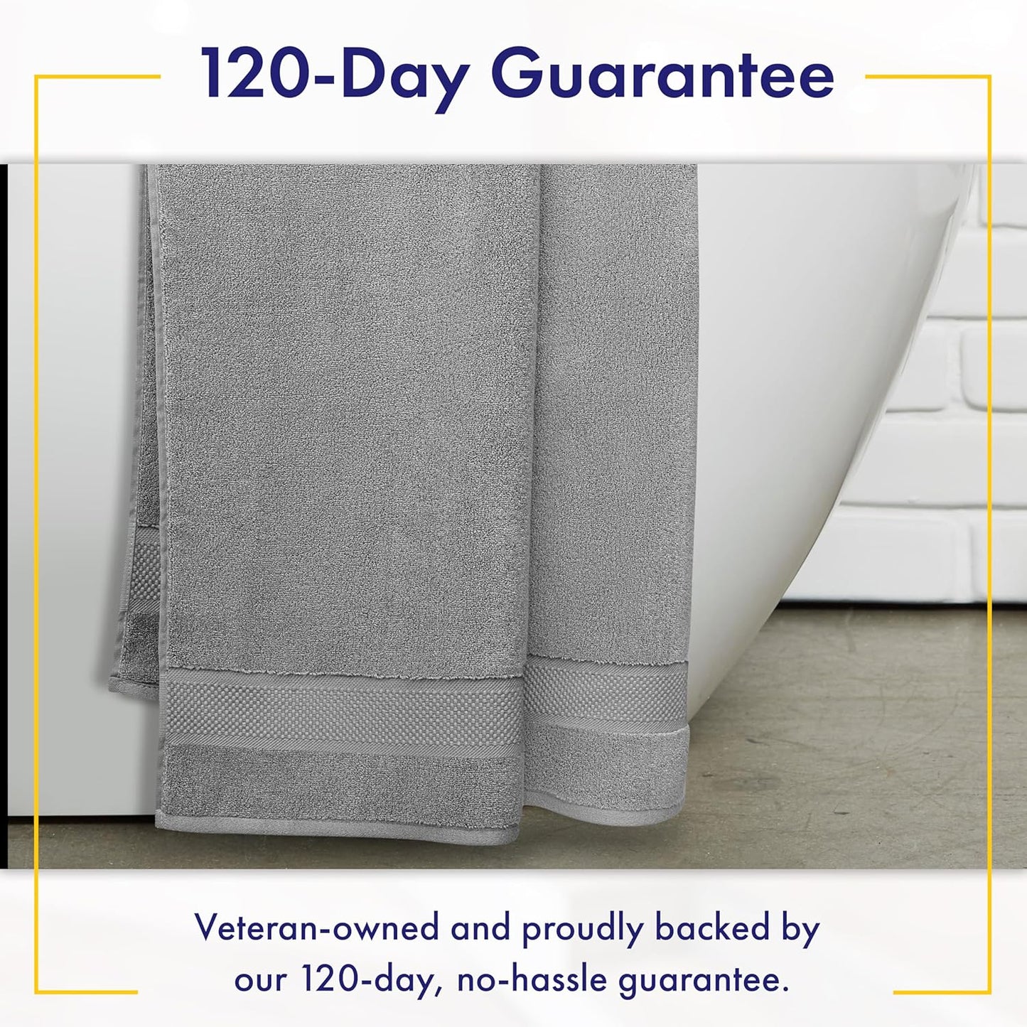 100% Organic Zero-Twist Cotton Towel - Luxury Bath Towel - Ultra Soft & Plush 700GSM Long-Staple Cotton (Pewter Grey)