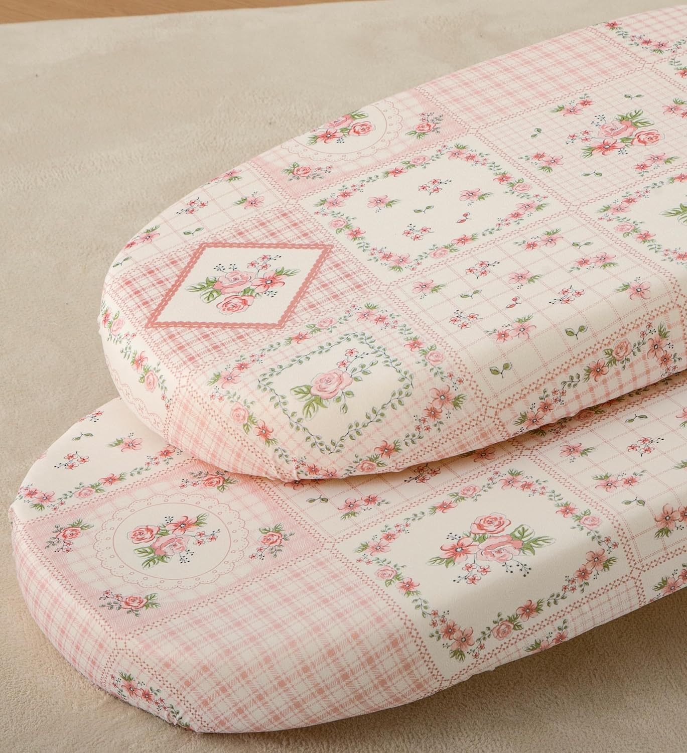 SDY Floral Baby Bassinet Sheets Set 2 Pack,Soft Bassinet Fitted Sheets for Boys Girls,Universal Fit for Bassinets Baby Cradle Moses Basket Oval Rectangle Mattress Set 32 * 16 * 4 inches (Pink Floral)