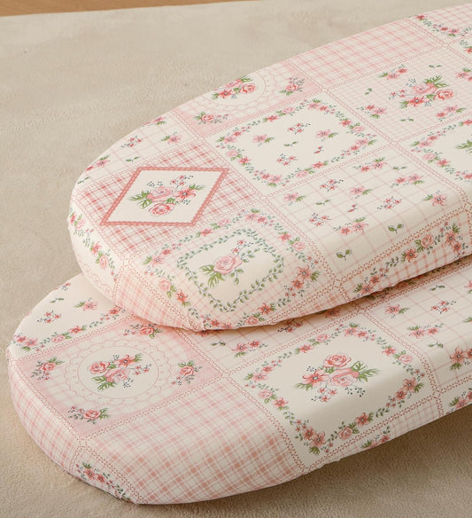 SDY Floral Baby Bassinet Sheets Set 2 Pack,Soft Bassinet Fitted Sheets for Boys Girls,Universal Fit for Bassinets Baby Cradle Moses Basket Oval Rectangle Mattress Set 32 * 16 * 4 inches (Pink Floral)