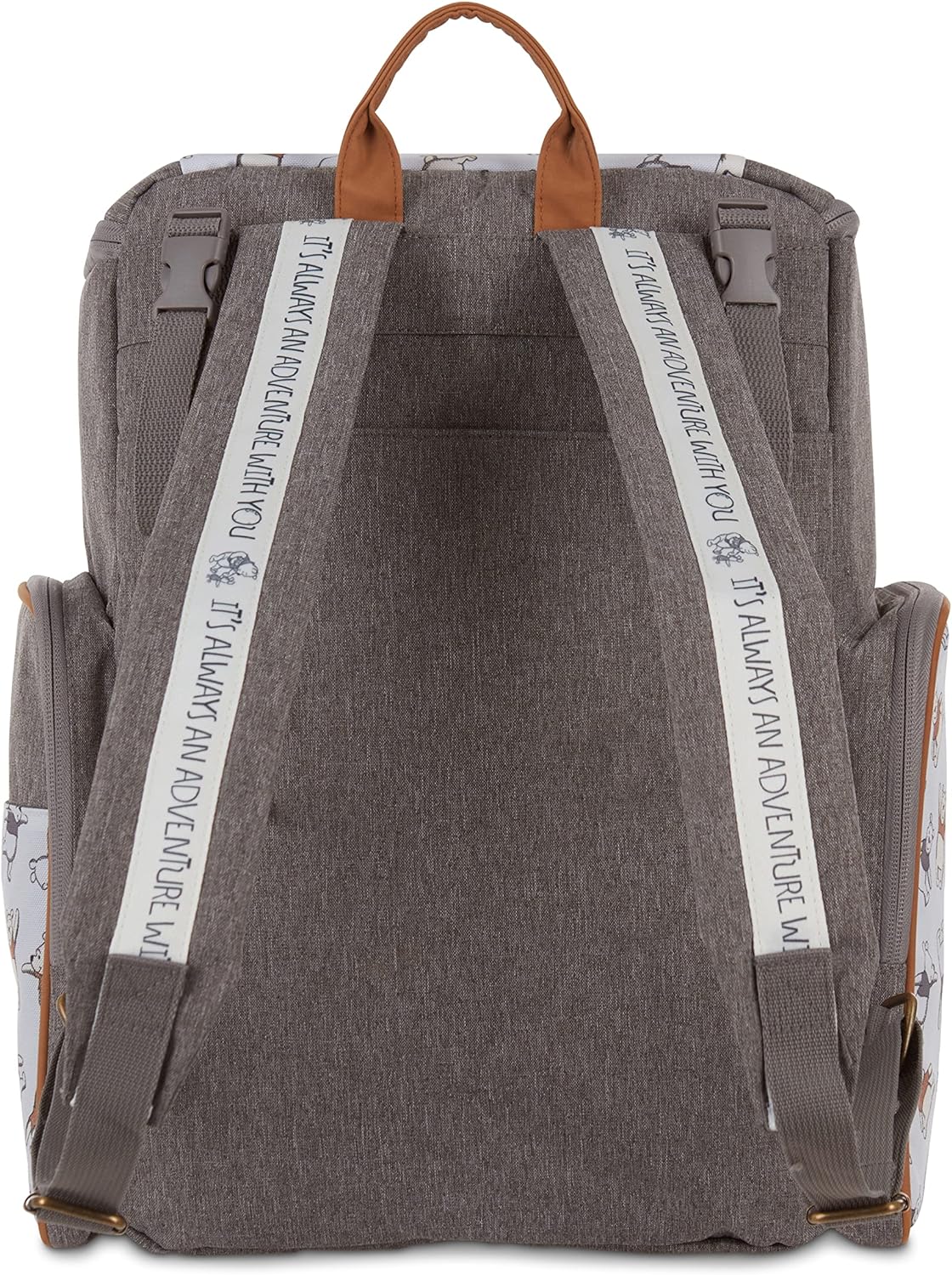 Disney Cudlie Baby Boys Jartop Backpack Diaper Bag in Winnie The Pooh Print, 16 Inch, Includes Changing Pad