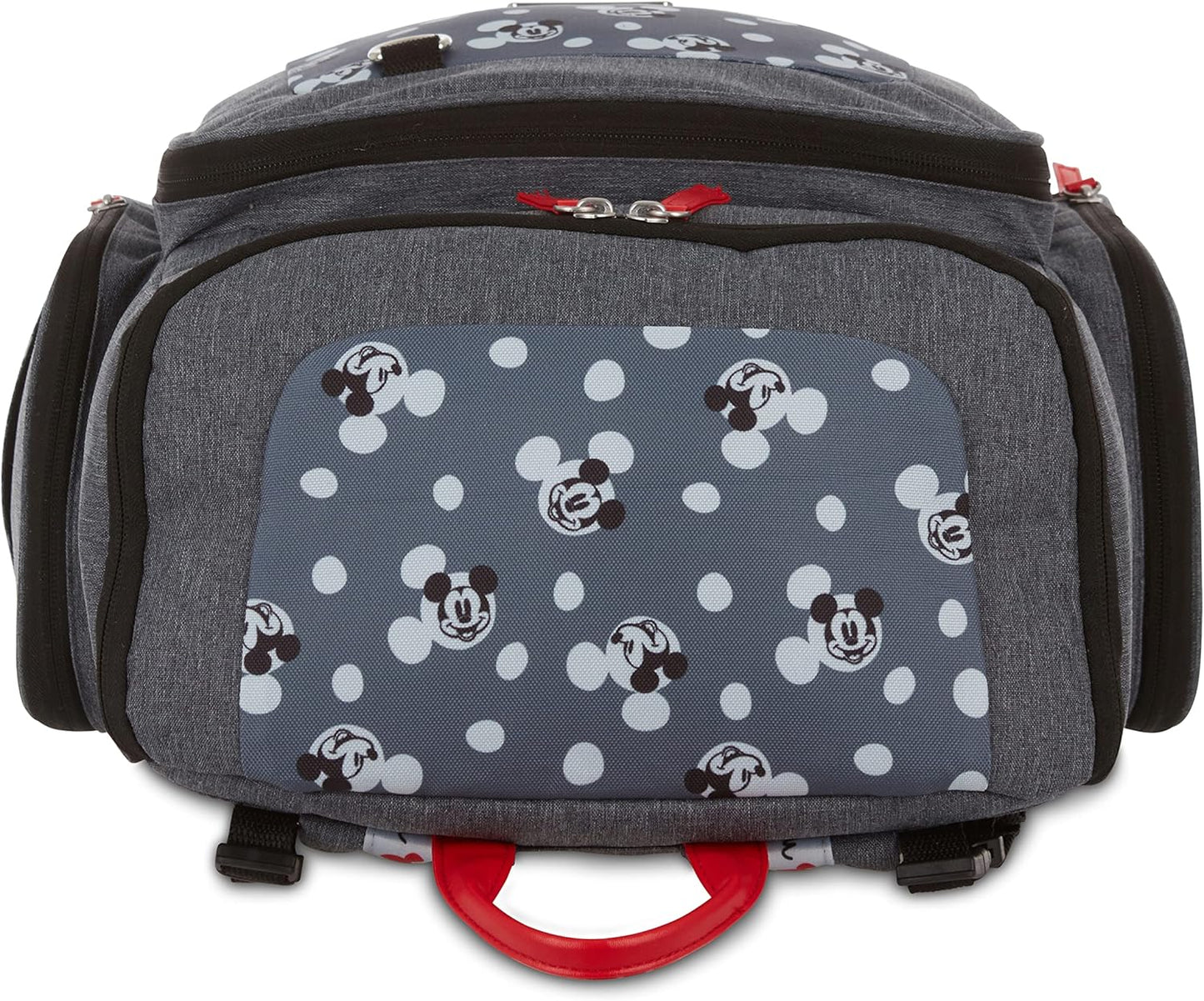 Disney Cudlie Baby Boys Jartop Backpack Diaper Bag in Mickey Mouse Print, 16 Inch, Includes Changing Pad