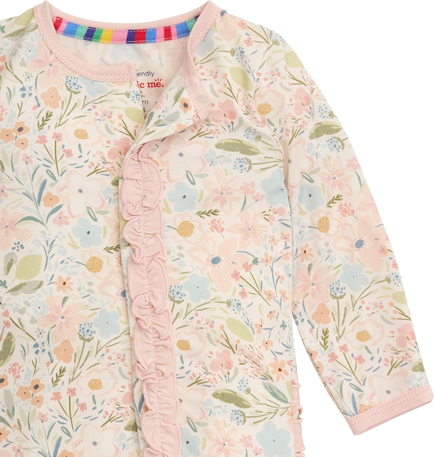 Magnetic Me Girls Modal Magnetic Baby Footie Pajamas | Silky Soft Modal Fabric | Baby Sleepers Available Sizes PRE - 24M