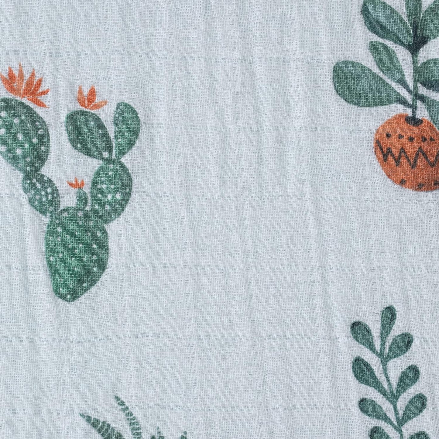 Little Unicorn Premium Crib Sheet | Breathable & Super-Soft Muslin Fabric (Prickle Pots)