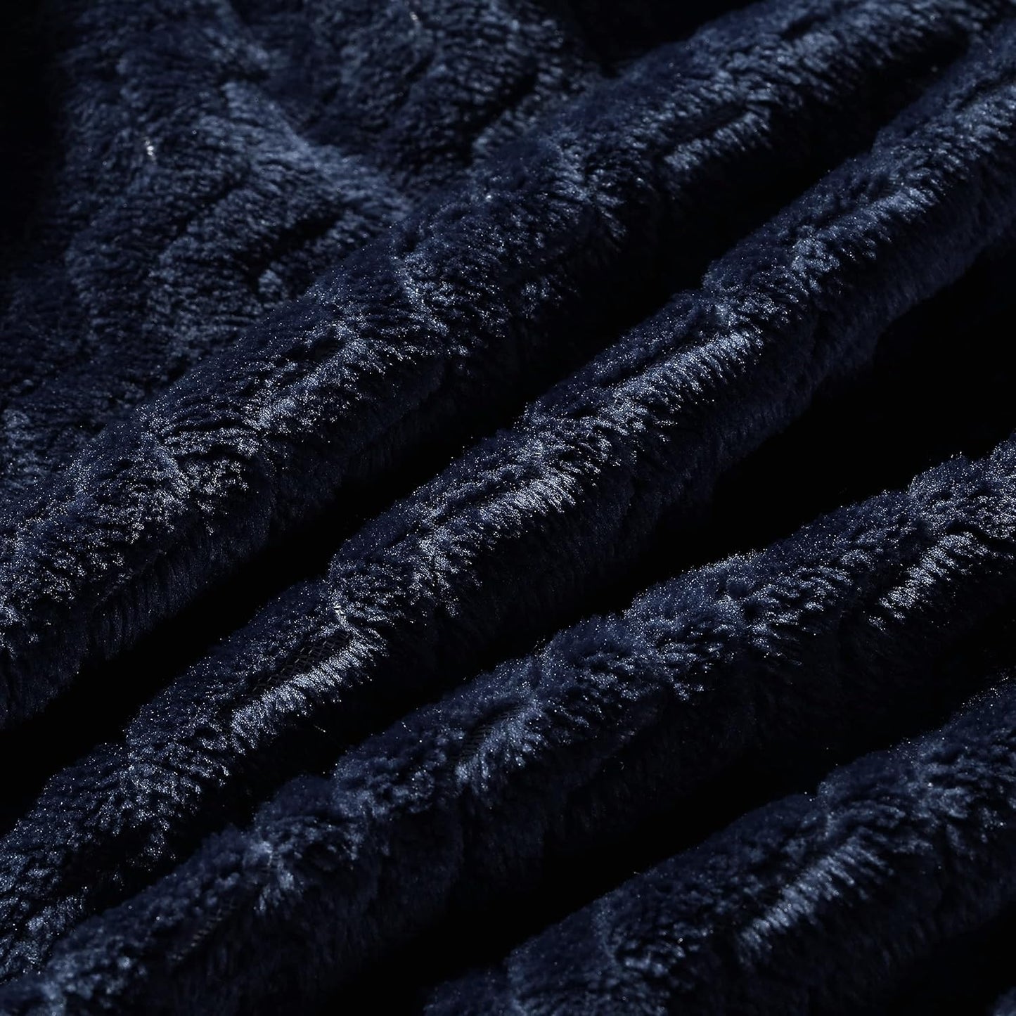 CREVENT 30''X40'' Soft Cozy Warm Baby Blankets for Boys Girls Solid Color - All Season Use - Newborn Essentials (Wave Dark Blue/Navy)