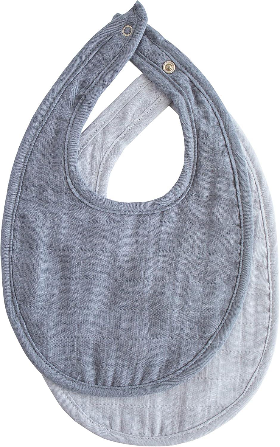 mushie Muslin Baby Bib | Soft Cotton for Infant Drips, Drools & Feedings | Adjustable Fit | 2 Pack