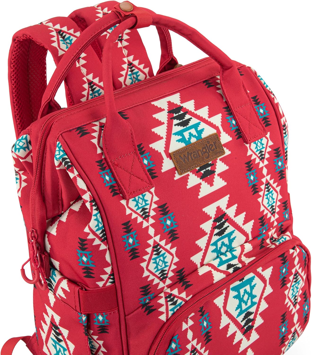Montana West Wrangler Diaper Bag Backpack Aztec Travel Backpack Purses Western Multi-Function Baby Bags for Mom with Waterproof Insulated Pockets