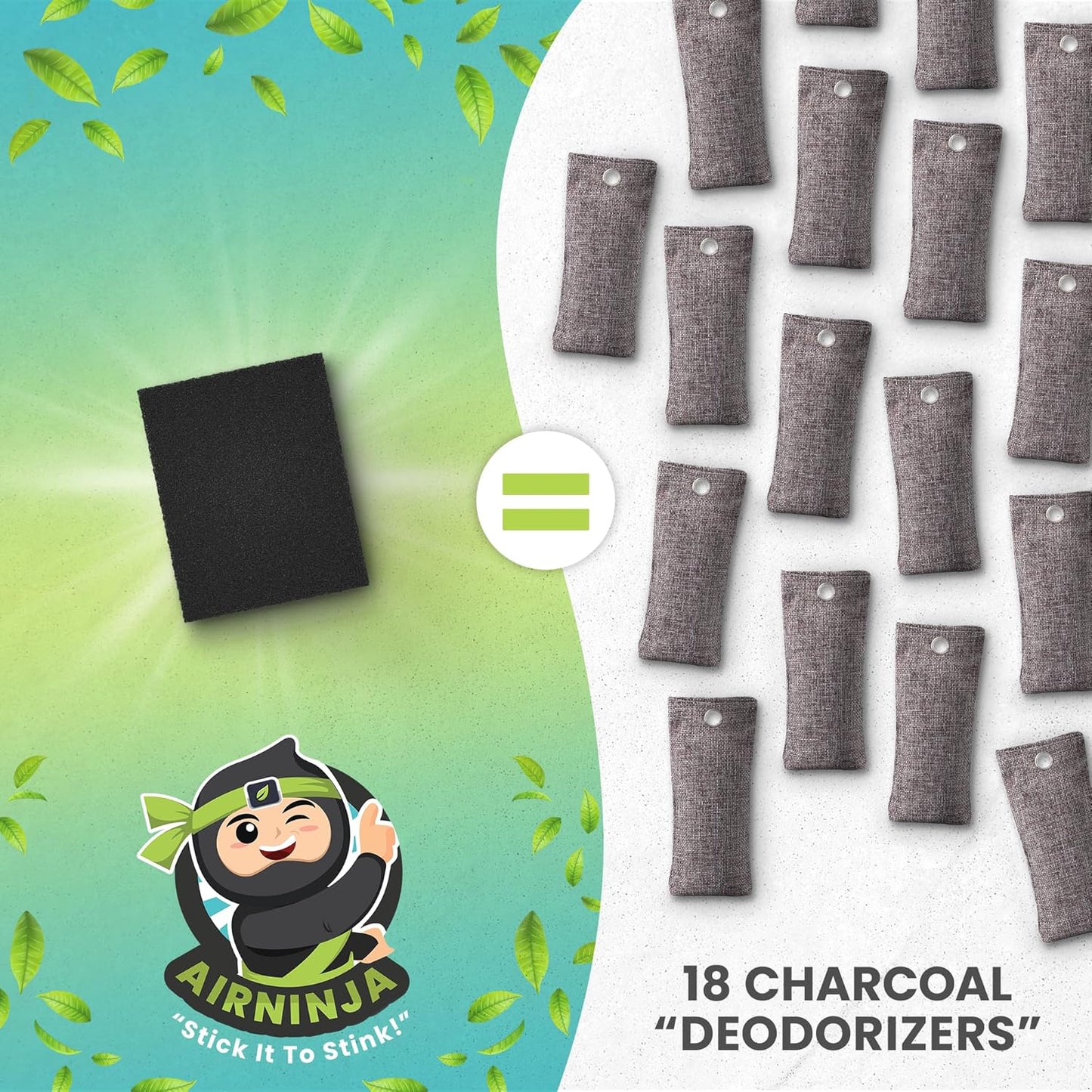 Trash Can Deodorizer Odor Eliminator - Garbage Can & Diaper Pail Deodorizer compatible with Dekor Munchkin Ubbi Diaper Genie, Odor Absorber Natural Activated Carbon Unscented Fragrance Free, 2 Pack