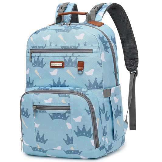 Diaper Bag Backpack, Large Baby Nappy Bags with Portable Changing Pad for Boys and GirlsMultifunction Travel Baby Bag for Moms Dads, Shower Gifts Waterproof and Stylish