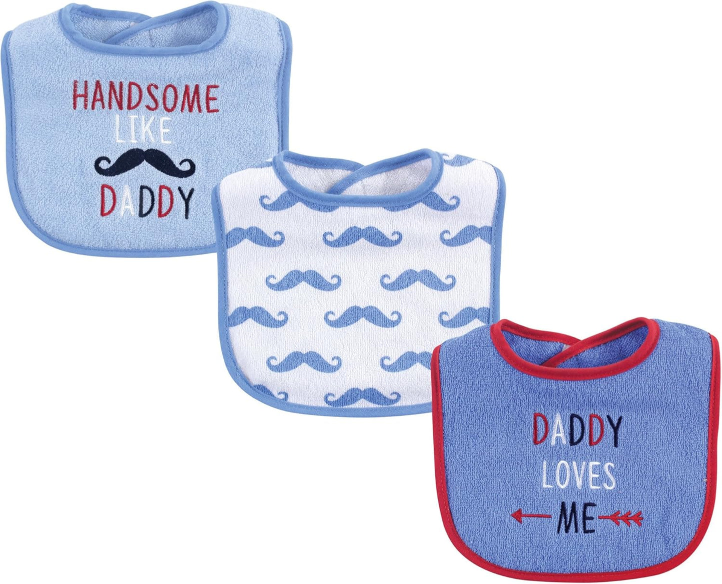 Luvable Friends Unisex Baby Cotton Terry Drooler Bibs with Fiber Filling
