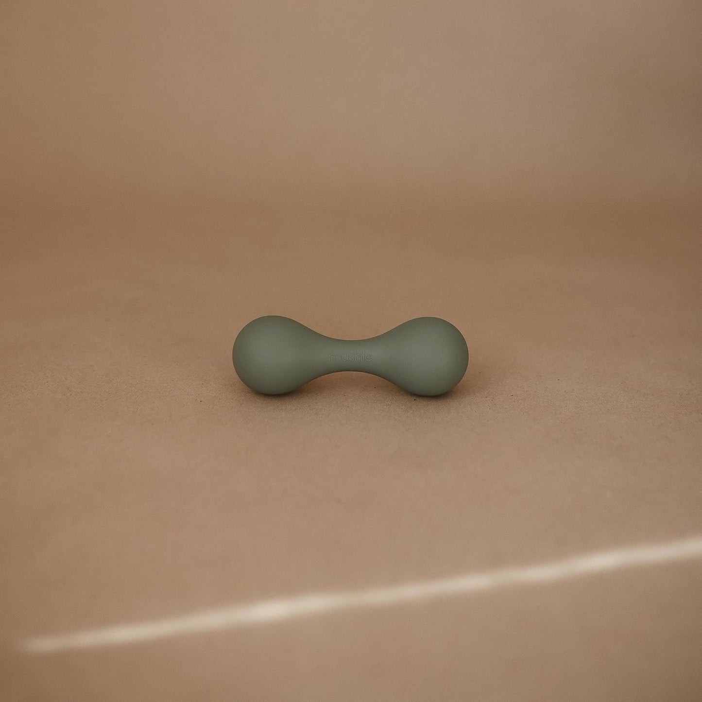 mushie Silicone Baby Shaker Rattle Toy | Ages 3+ Months (Dried Thyme)