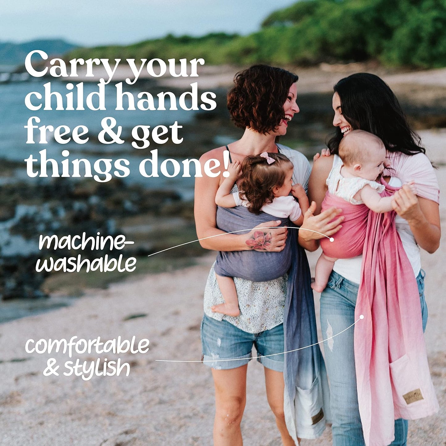 Nalakai Luxury Ring Sling Baby Carrier, Soft Linen Blend Baby Sling, Baby Wrap, Wear Your Little One Close to Your Heart, Comfort, Style