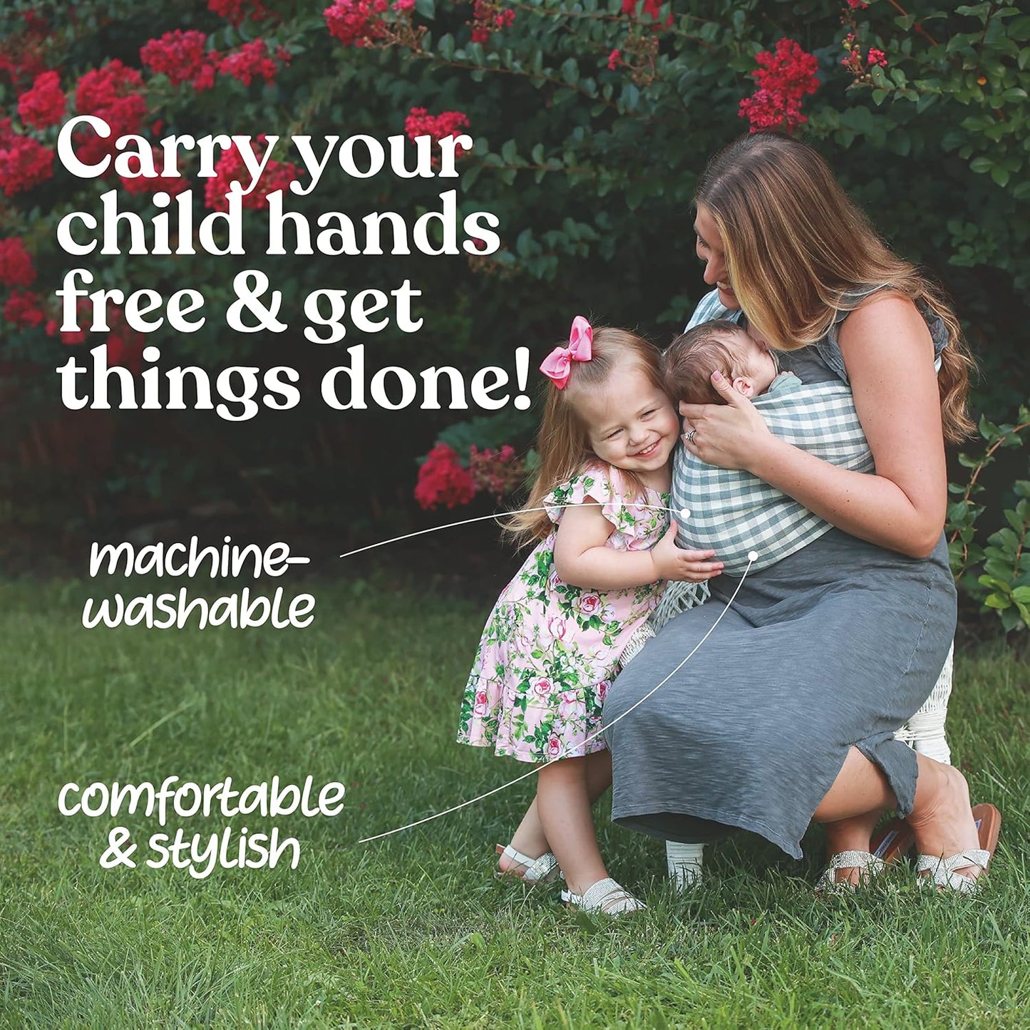 Nalakai Luxury Ring Sling Baby Carrier, Soft Linen Blend Baby Sling, Baby Wrap, Wear Your Little One Close to Your Heart, Comfort, Style