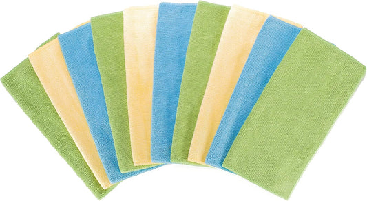 Fuller Brush Microfiber Everyday All Home Cloths 19410 (10 Multi-Colored Cloths)