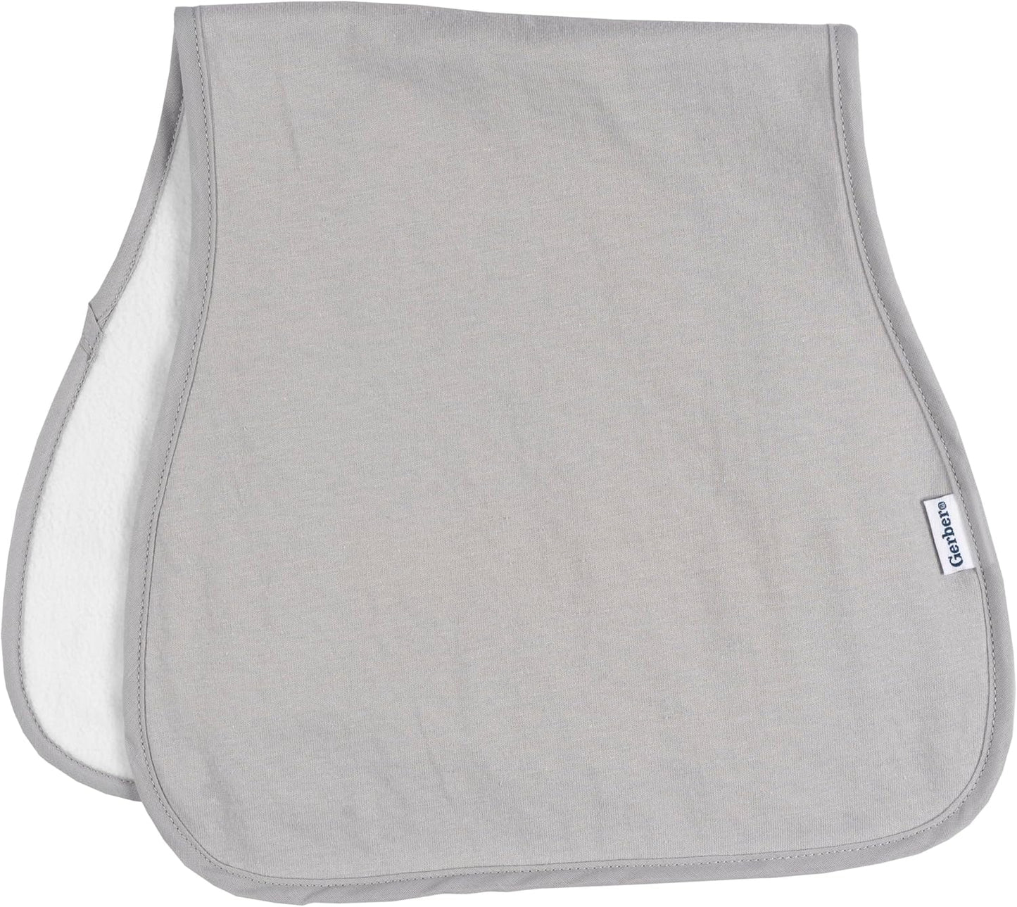 Gerber Baby Unisex Burp Cloths 5-Pack, White Black, Size 10.5" x 21"