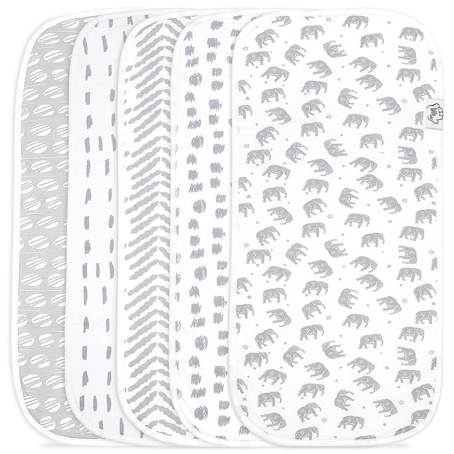 Baby Burp Cloths - Double Layered Top Layer 100% Cotton and Bottom Layer 100% Polyester Fleece Absorbent Burping Cloth Extra Absorbent Baby Burp Cloth Extra Soft for Boys and Girls