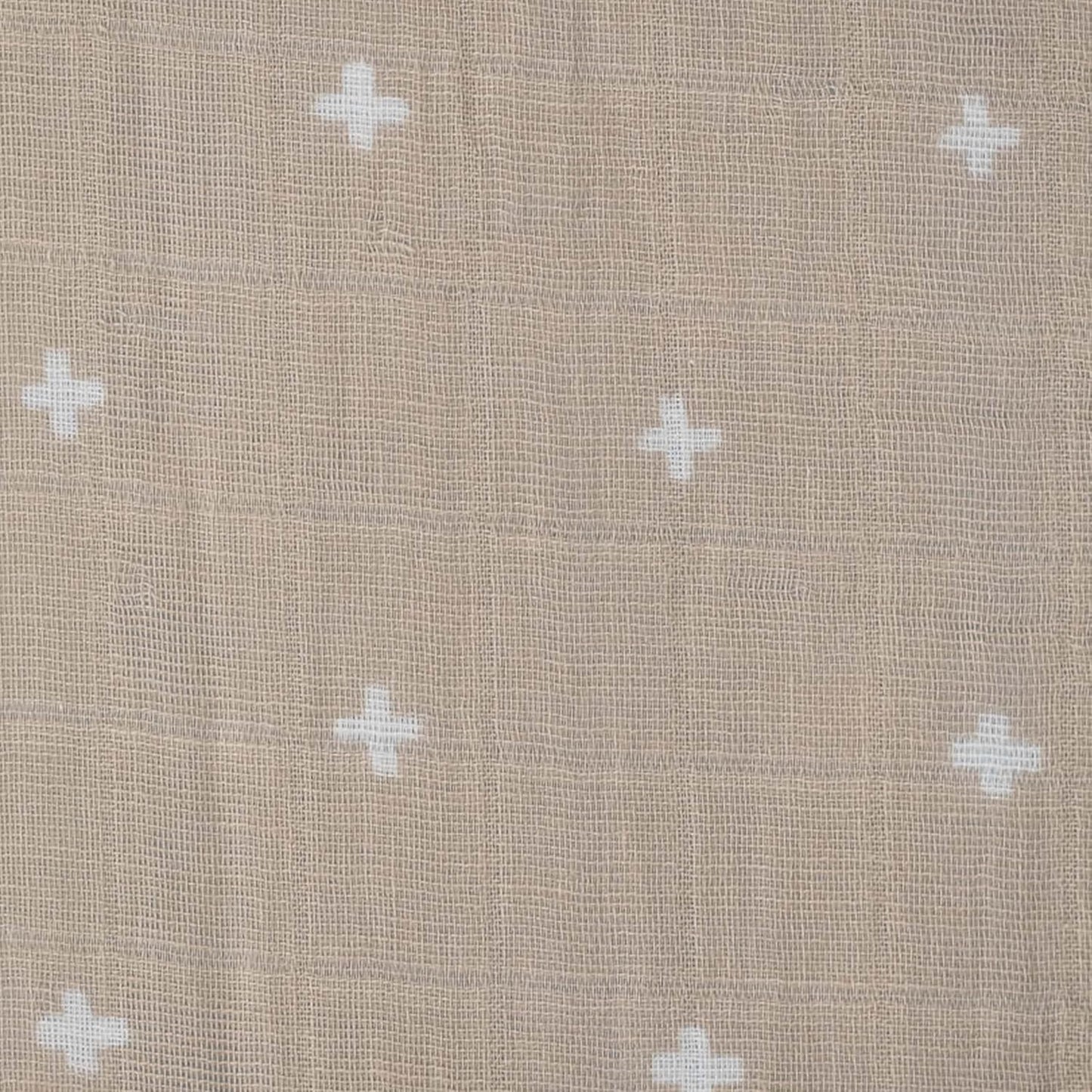 Little Unicorn Premium Crib Sheet | Breathable & Super-Soft Muslin Fabric (Taupe Cross)