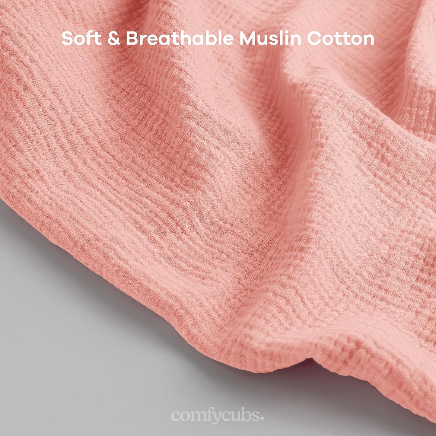 Comfy Cubs Muslin Nursing Cover, Pack of 1, 100% Muslin Breastfeeding Cover - Soft & Breathable Baby Nursing Scarf with Adjustable Neck Strap - Portable, Lightweight & Privacy Coverage - Lace
