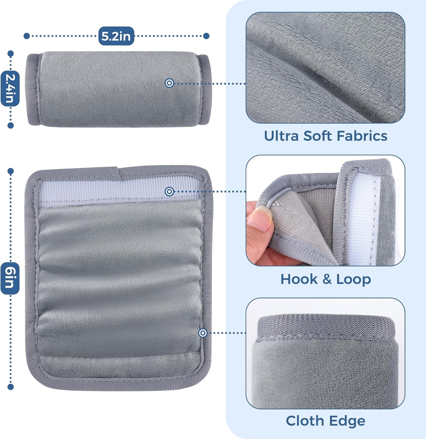 COOLBEBE Car Seat Protector for Potty Training, 2 Pack Dry Waterproof Car Seat Liner Toilet Training with Anti-Slip Backing, Baby Infant Toddler Piddle Pads Cover Pad for Strollers, Carseat (Grey)
