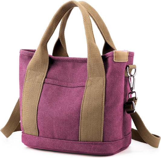 Small Tote Bag with Zipper Tote Bag for Women Canvas Crossbody Bag Shoulder Bag Satchel Hobo Bag Messenger Bag 2025
