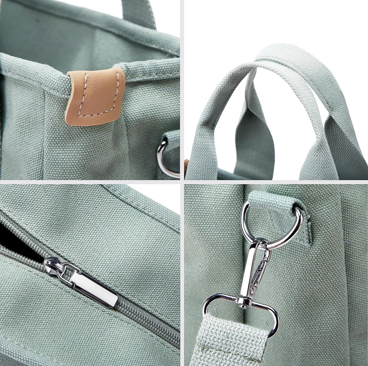 Small Tote Bag with Zipper Tote Bag for Women Canvas Crossbody Bag Shoulder Bag Satchel Hobo Bag Messenger Bag 2025