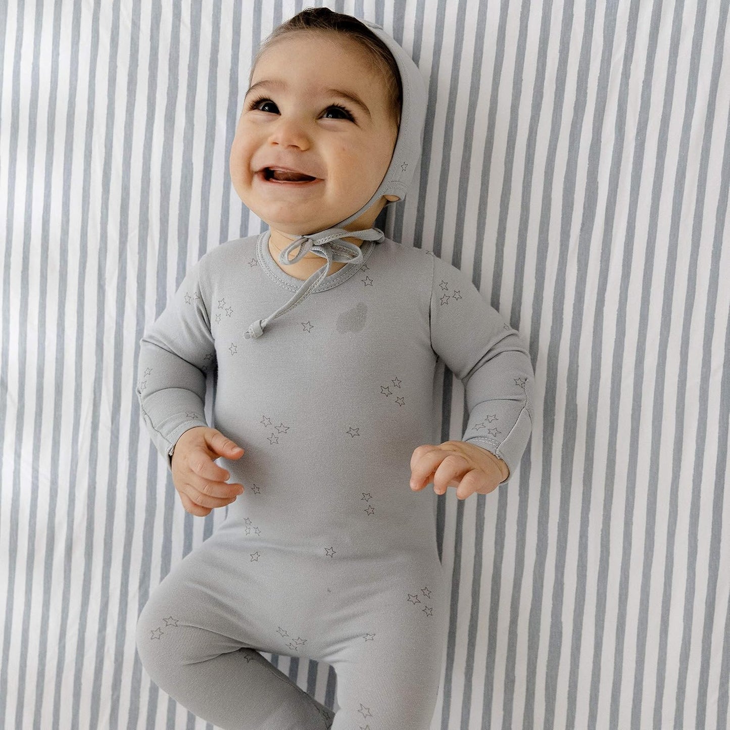 Ely’s & Co. Patent Pending Waterproof Changing Pad Cover|Cradle Sheet 2-Pack Set for Baby Boy - 100% Cotton, Jersey Knit Cotton Sheets with Waterproof Lining — Misty Blue, Stripes and Splashes