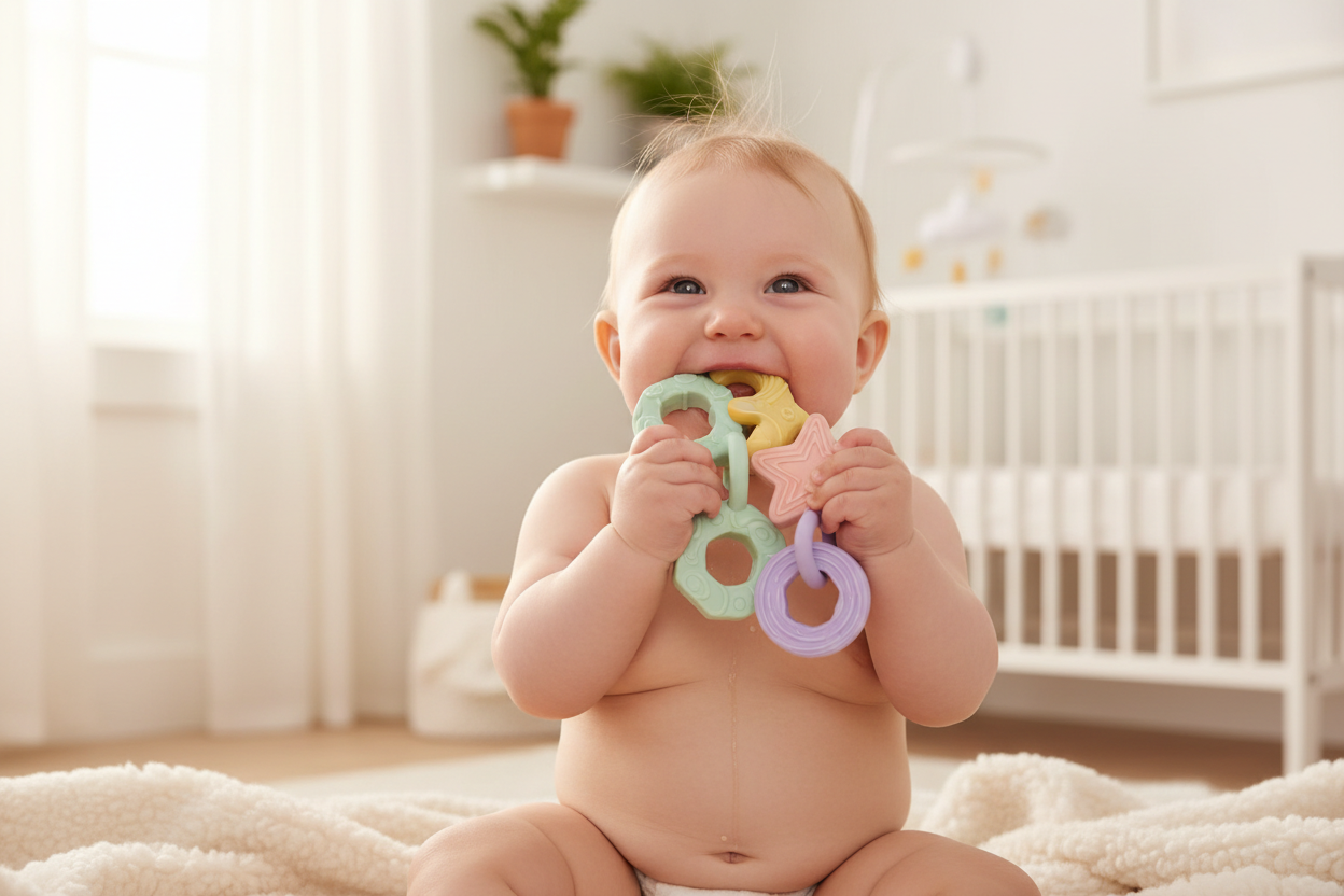 Teething Toy with baby